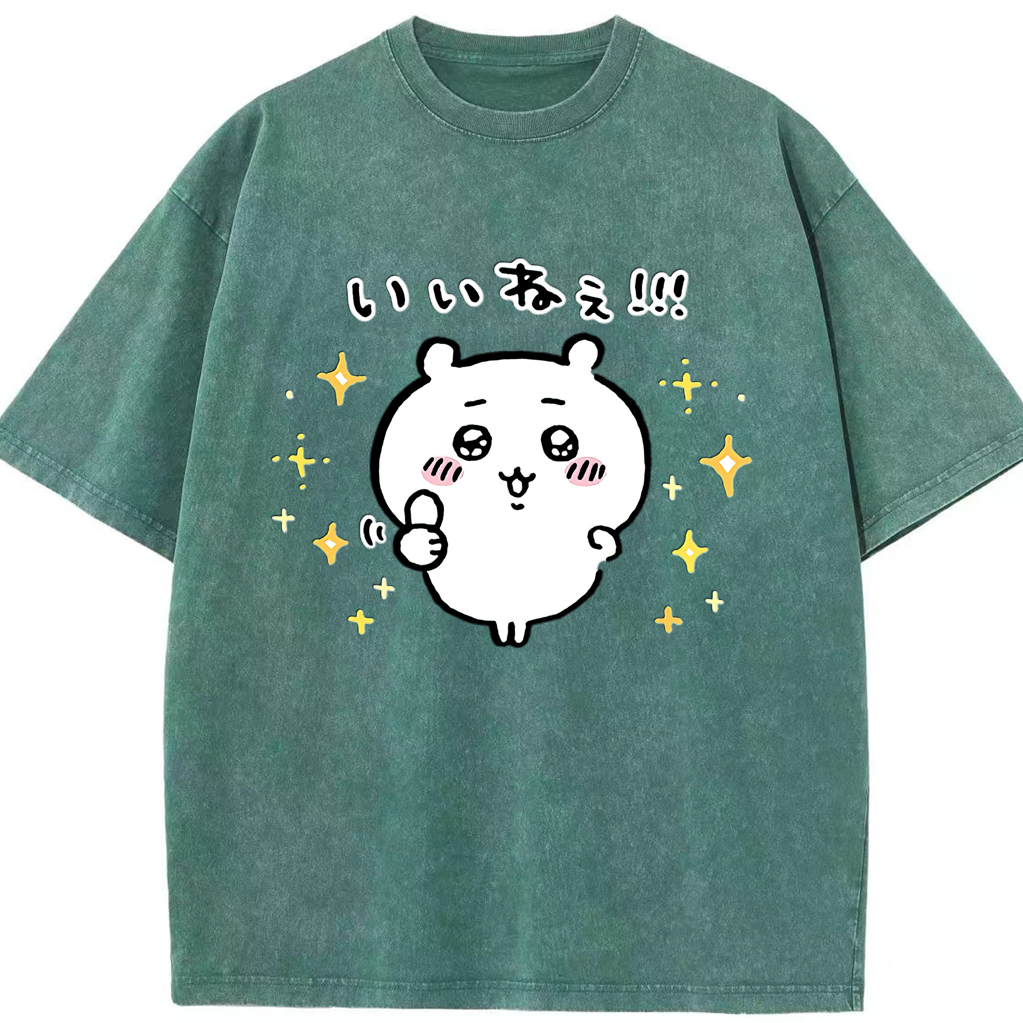 （画像用） ちいかわ ちいかわ Chii-kawa chiikawa 綿100% ヴィンテージ風 半袖Tシャツ（フロントプリント）
